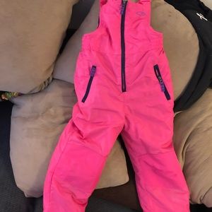 Girls hot pink Snowsuit -worn twice